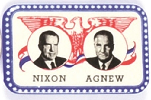 Nixon, Agnew Fargo Rubber Stamp Jugate