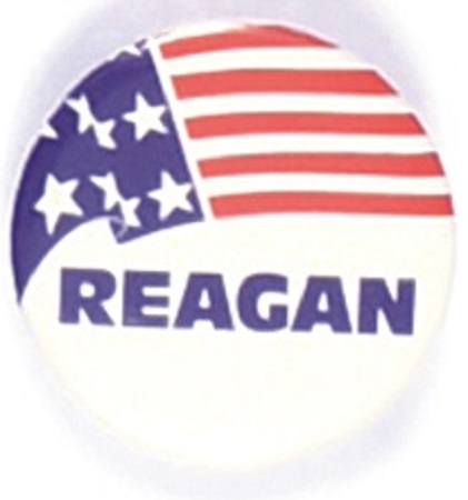 Reagan American Flag Celluloid