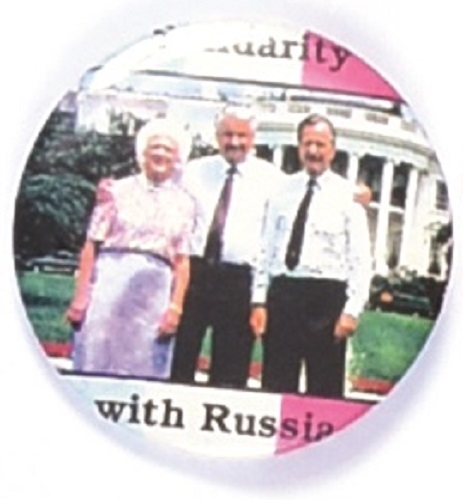Bushes with Yeltsin White House Pin
