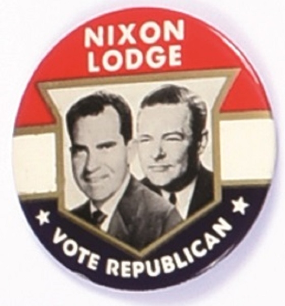 Nixon, Lodge Vote Republican Large Shield Jugate