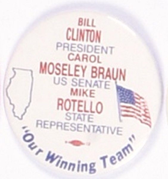 Clinton, Moseley Braun Illinois Coattail