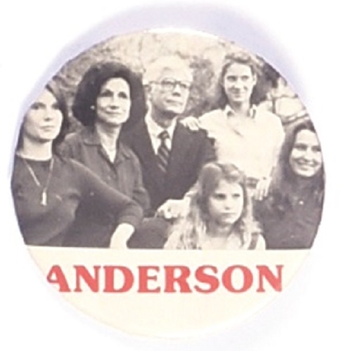 John Anderson Third Party Family Campaign Pin