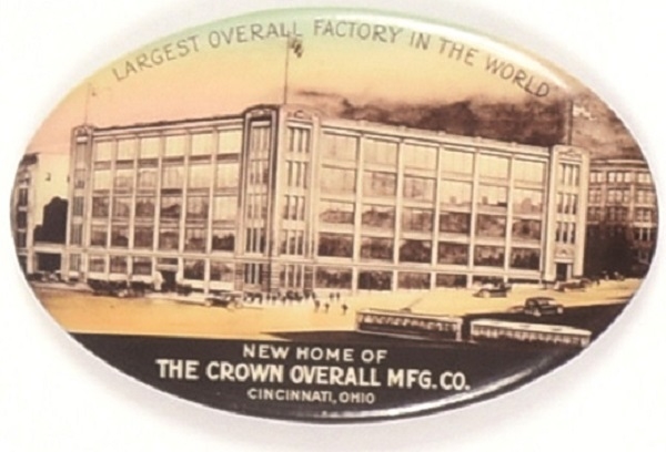 Crown Overall Manufacturing Co. Advertising Mirror