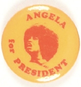 Angela Davis for President 1 Inch Pin