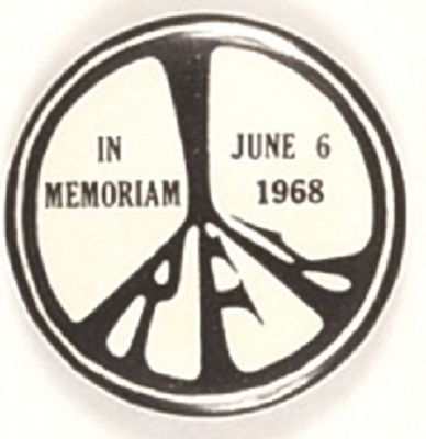 Robert Kennedy RFK Peace Sign Memorial