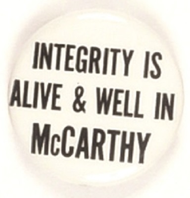Integrity is Alive and Well in McCarthy, White Version
