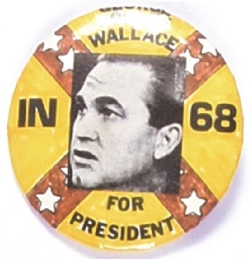 Wallace in 68 Rare Confederate Flag Pin