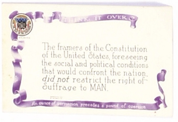 Suffrage Framers of the Constitution Postcard