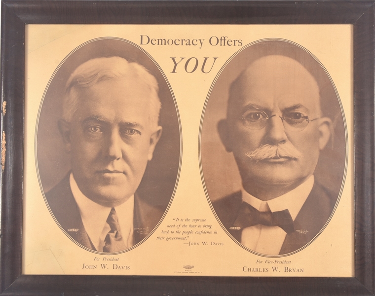 Davis, Bryan Democracy Offers You Poster