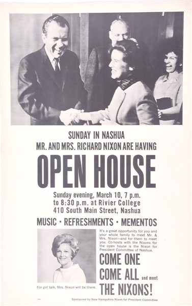 Nixon Open House New Hampshire Poster