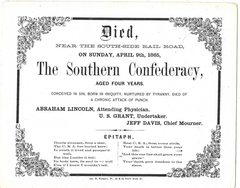 Confederate Death Certificate