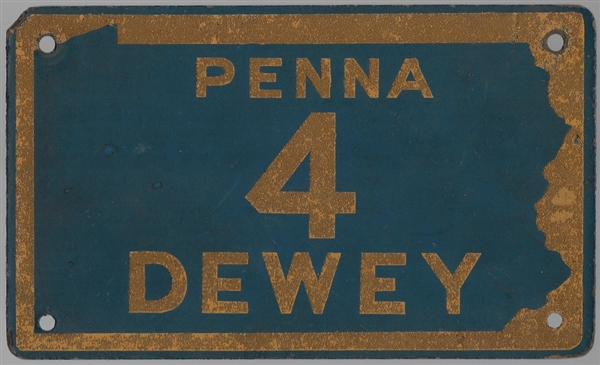 Penna for Dewey License Plate