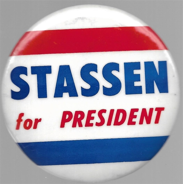 Stassen for President 1964 Political Pin 