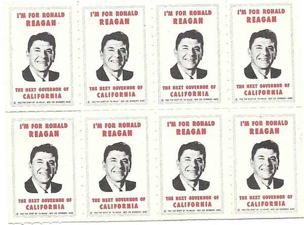 Reagan for Governor Stamps 