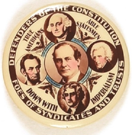 Bryan Defenders of the Constitution Rare, Beautiful Celluloid
