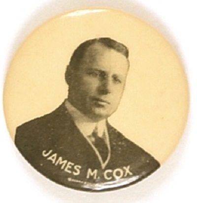 James M. Cox for President Picture Pin