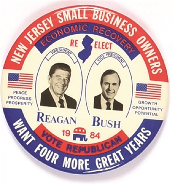 Reagan, Bush New Jersey Small Business Owners Jugate
