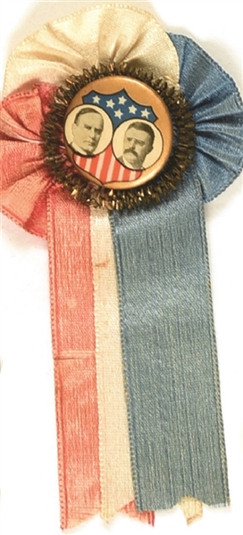 McKinley, Roosevelt Jugate with Rosette, Ribbons