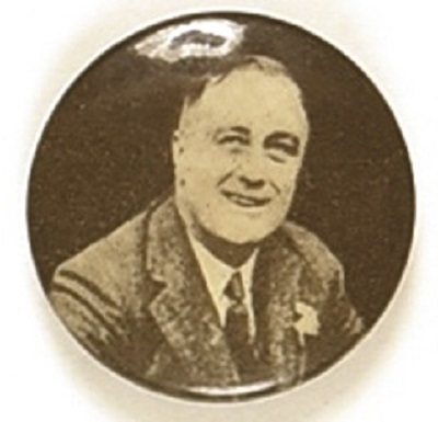 Franklin Roosevelt Head and Shoulders Pin