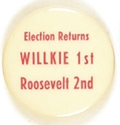Willkie 1st Election Returns