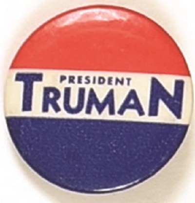 Truman President Scarce RWB Celluloid