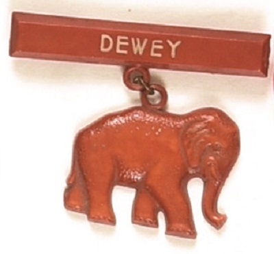 Dewey for President Plastic Elephant