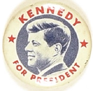 John F. Kennedy Profile Blue Photo, Red Letter