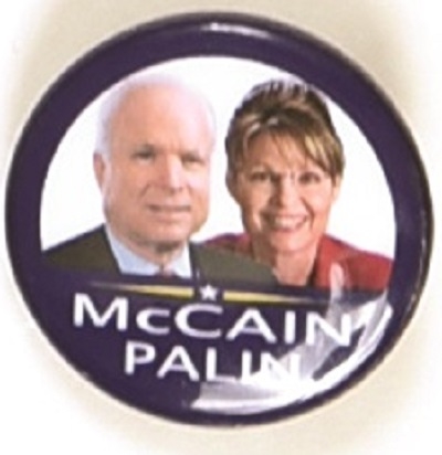 McCain, Palin 1 1/4 Inch Jugate