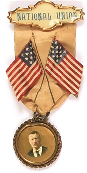 Theodore Roosevelt National Union Pin and Ribbon