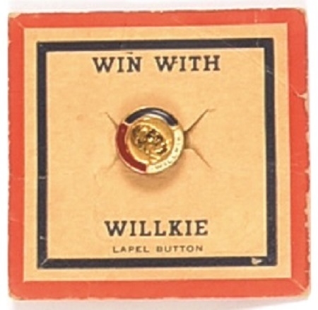 Win With WIllkie Enamel Pin and Card