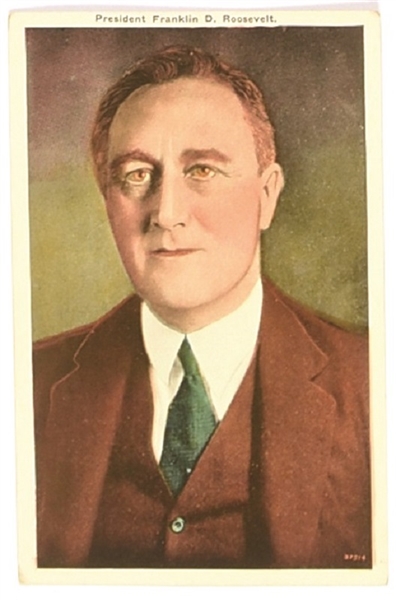 Franklin Roosevelt Colorful Postcard