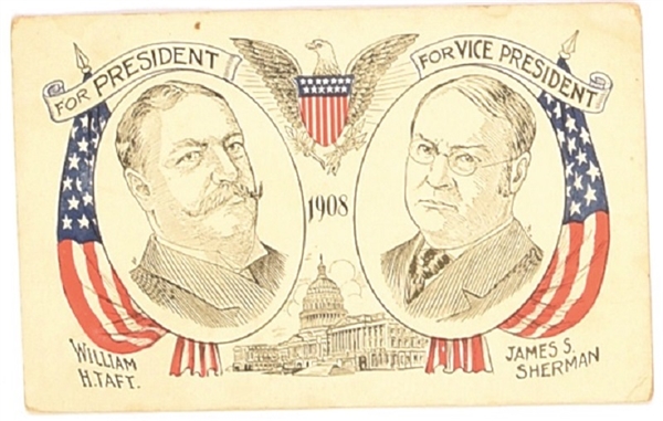 Taft, Sherman Jugate Postcard
