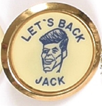 Kennedy, Lets Back Jack Blue Tie Clasp