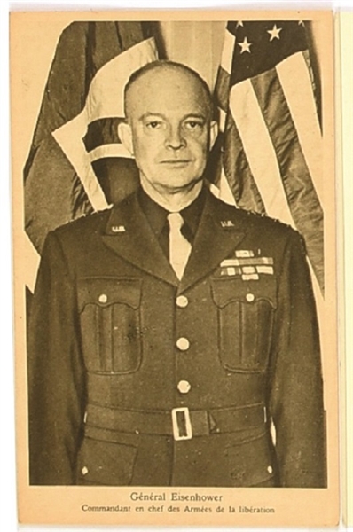 Eisenhower World War II French Postcard
