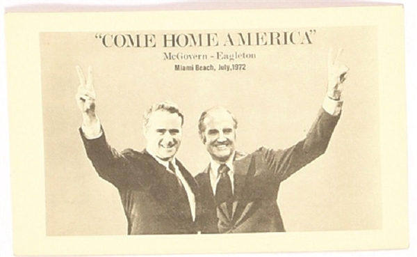 McGovern, Eagleton Come Home America Postcard