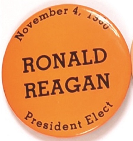 Reagan Scarce 1980 President Elect Pin