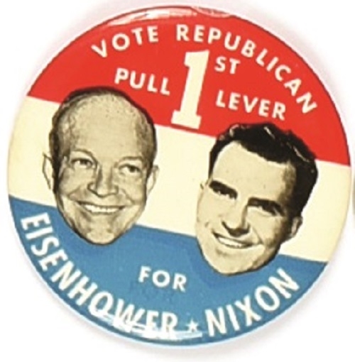 Eisenhower, Nixon Pull 1st Lever Jugate