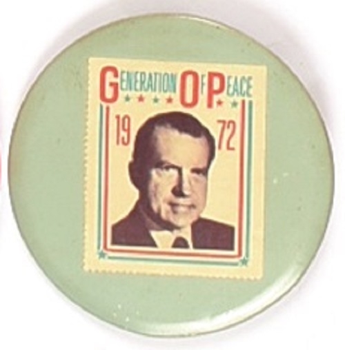 Nixon Peace Very Scarce 1972 Pin