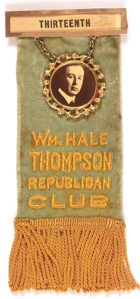 Wm. Hale Thompson Republican Club Ribbon