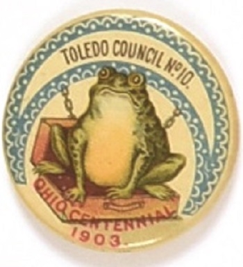 Ohio Centennial Toledo Council Frog Pin