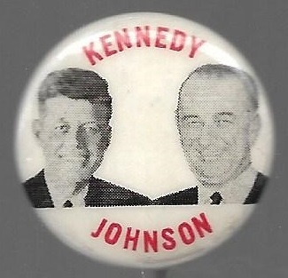 Kennedy, Johnson Scarce 1-Inch Jugate 