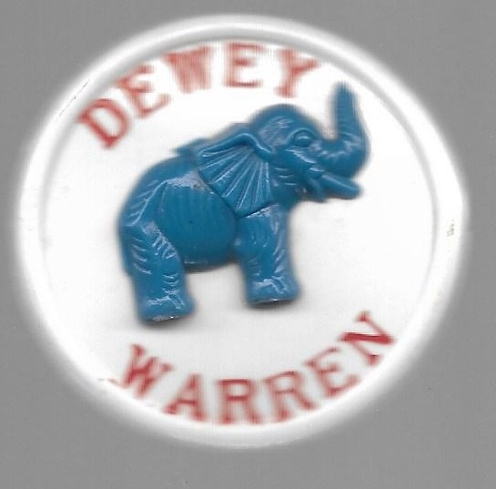 Dewey, Warren Plastic Elephant Pin 