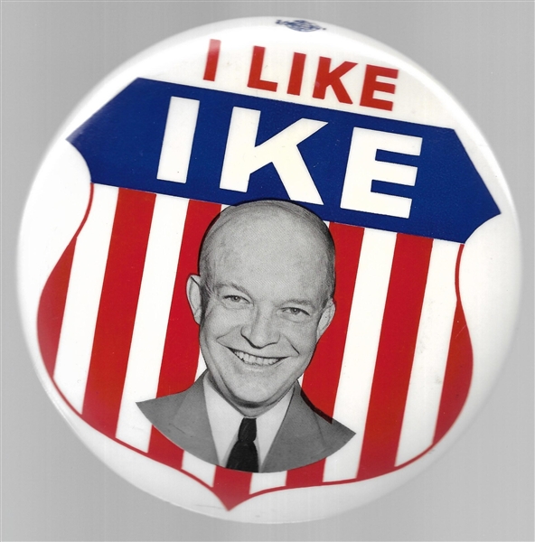 I Like Ike Giant 6-Inch Shield Pin