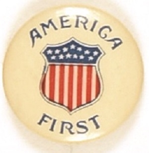 America First Patriotic Shield Pin