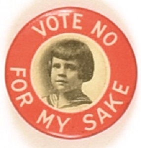 Vote No for My Sake Scarce Child Pin