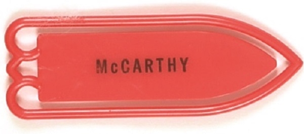 Eugene McCarthy Plastic Bookmark