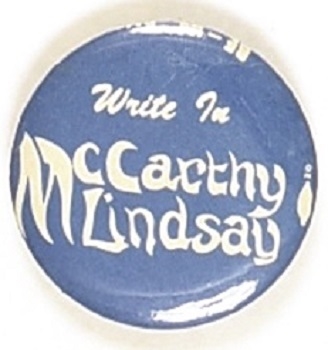 Write In McCarthy and Lindsay