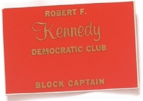 Robert Kennedy Democratic Club Block Captain