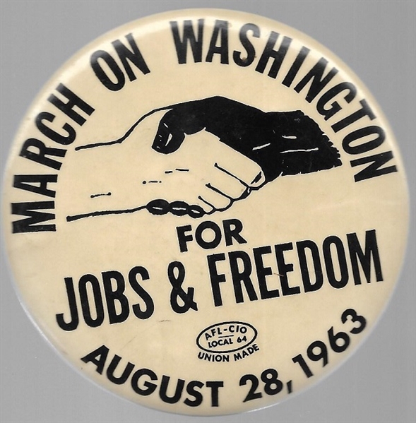 March on Washington for Jobs and Freedom 1963 Pin