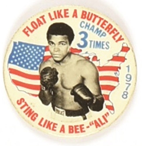 Ali Floats Like a Butterfly 3-Time Champ